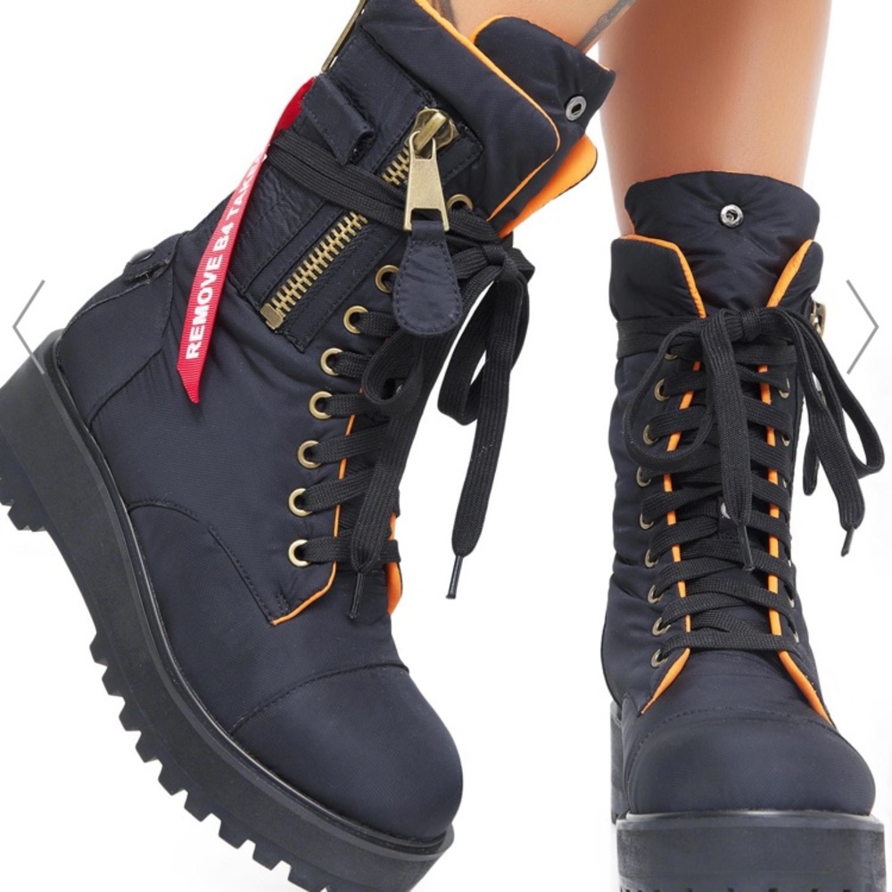 DollsKill Combat Flight Boots NEVER WORN